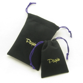 Black Onyx Ultrasuede Soft jewelry pouches