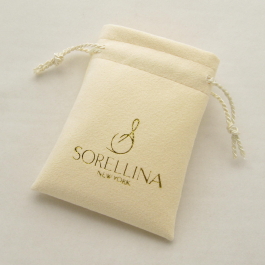 Country Cream Ultrasuede Soft jewelry pouch