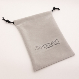 Argent Silsuede jewelry pouch