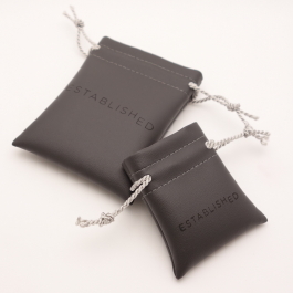 Dark Gray Integrity Leather jewelry pouches