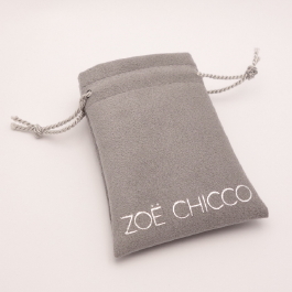 Silver Gray Ultrasuede Soft jewelry pouch