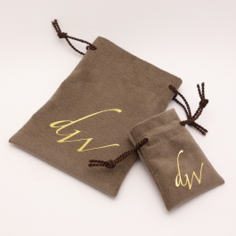 Sable Ultrasuede Light jewelry pouches