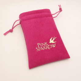 Fuchsia Ultrasuede Soft jewelry pouch