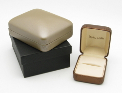 Metallic Bronze and Copper Vienna Leather Boxes