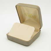 #3E Metallic Bronze Vienna Leather Flap Earring Box